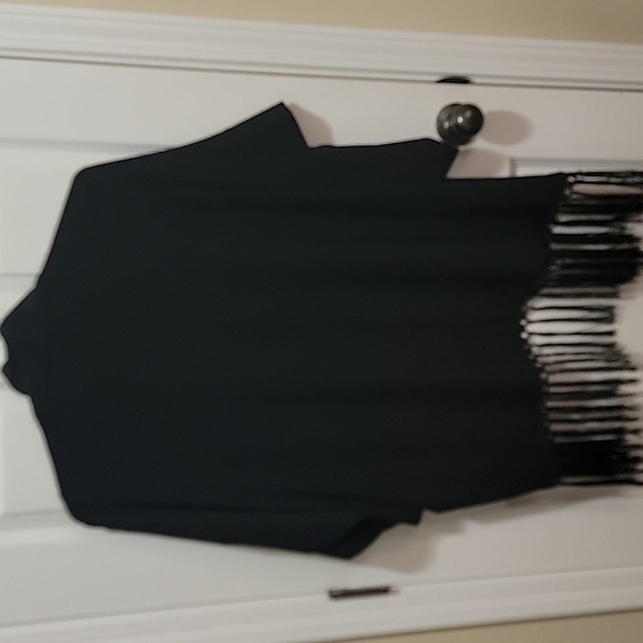 Disney Alice Wonderland Looking Glass Natori Black Floral Fringe Kimono L - Picture 15 of 15